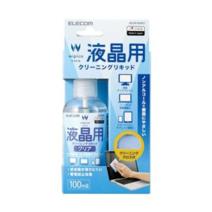 ELECOM - 日本製 二合一無酒精液晶螢幕清潔劑【隨附超細纖維布】｜電腦電子產品清潔