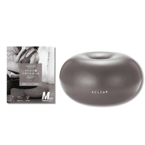 ELECOM - ECLEAR -「甜甜圈」多功能瑜伽球 45cm -灰色【M】size ｜連手泵｜平衡球｜訓練核心｜瑜珈