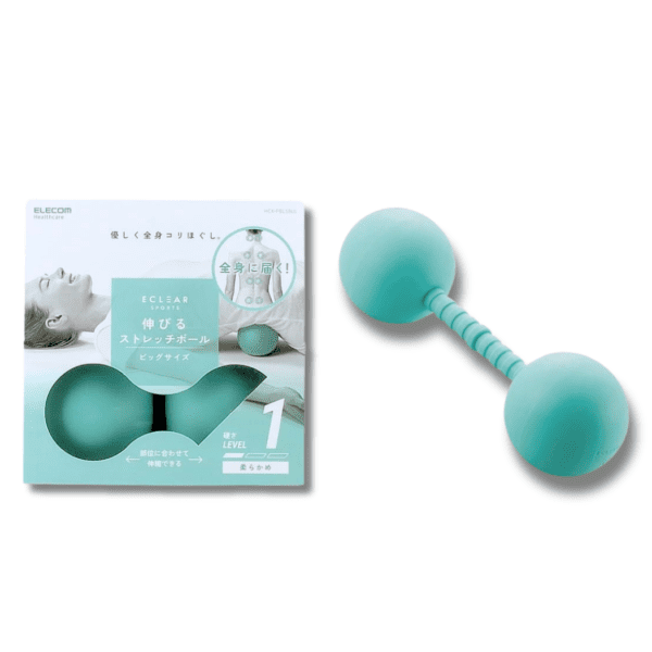 ELECOM - ECLEAR SPORTS 可伸延 舒壓按摩球-68mm｜藍色初階｜硬度Lv1｜肌肉伸展球