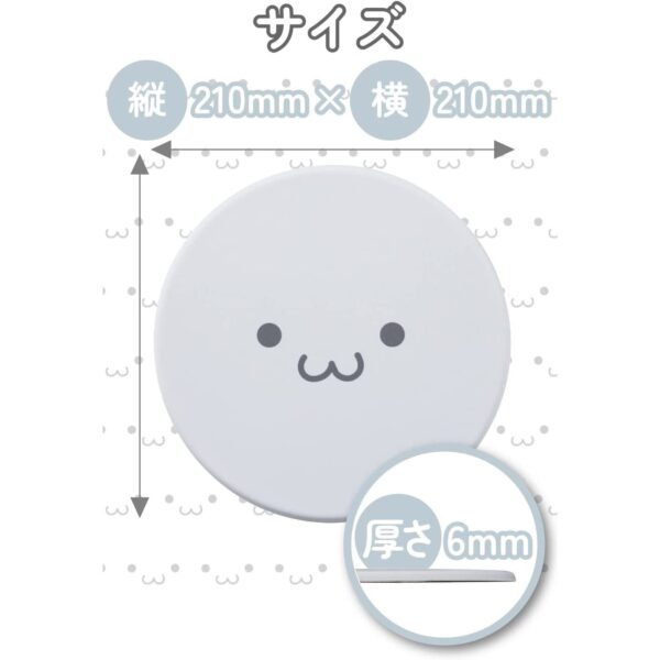 ELECOM - 日本設計 可愛笑臉滑鼠墊 -白色 - Image 11