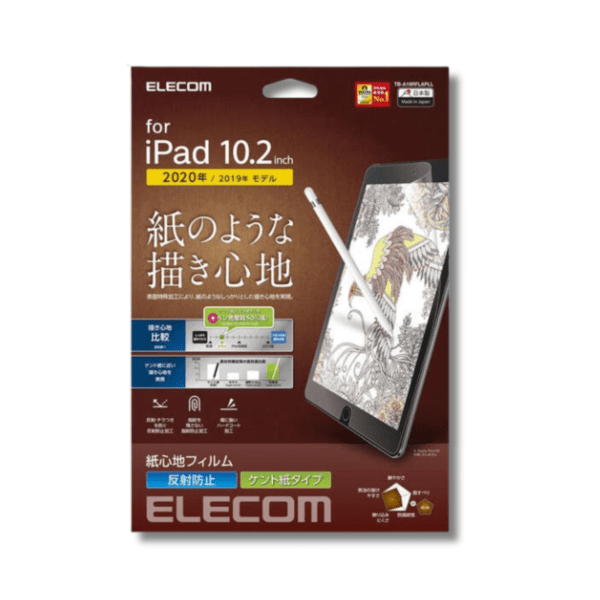 ELECOM - 【肯特紙】日本製紙繪質感保護貼 (肯特紙) iPad 10.2吋｜對應iPad 第 9 代(2021年款)、iPad 10.2 吋 (2020款/2019年款)