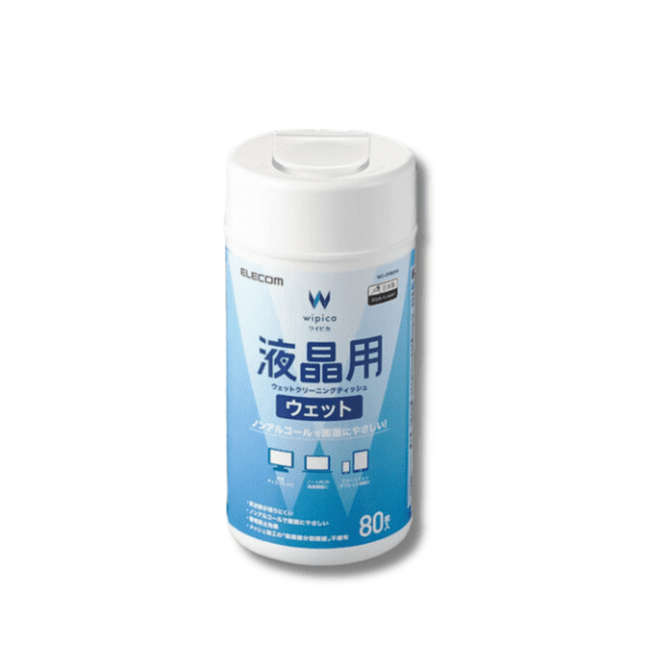 ELECOM - 日本製 無酒精液晶螢幕擦拭紙【80枚入】｜適用於手機/平板/電腦螢幕