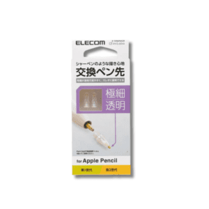 ELECOM - Apple Pencil 極細透明替換筆尖 1mm金屬製2入【用於第1/2代Apple Pencil】｜專業耐用金屬筆尖