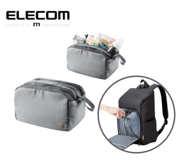 ELECOM - Che'alo大容量收納包-(M)｜抗菌防臭 多功能存儲包 多層分隔式行李 洗漱包 - Image 2