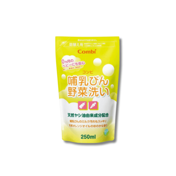 Combi - 奶瓶及蔬菜清洗液 (天然植物性)【補充裝-250ml】｜奶樽蔬果清潔｜天然椰子油｜柑橘油