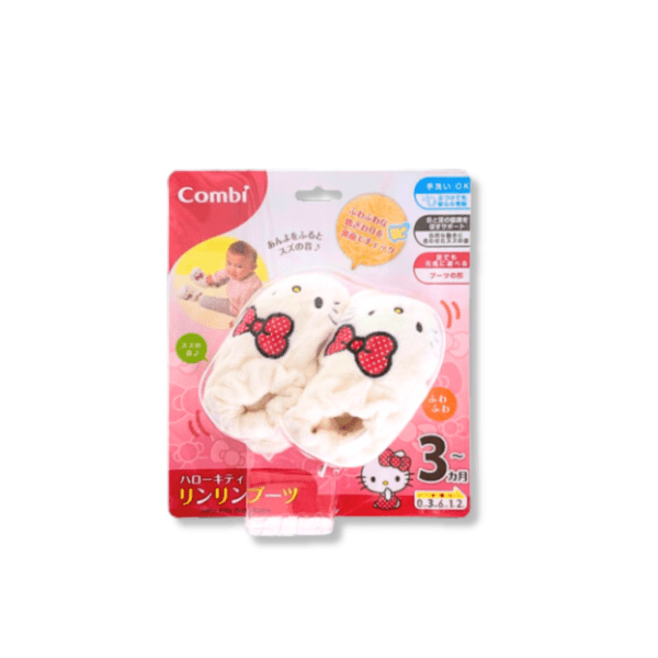 Combi - Hello Kitty 嬰兒絨布腳套｜bb鞋｜寶寶小靴子｜鈴鐺聲