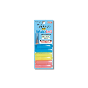 KUMON - 三角鉛筆專用保護筆蓋 -6支裝(3色) ｜日本製造｜鉛筆套｜筆帽