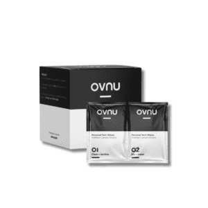 OVNU -電子專用二合一消毒濕紙巾（1 盒20 張）｜便攜式 無酒精 液晶螢幕用｜濕+乾