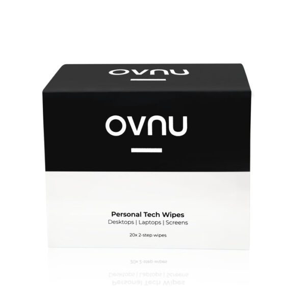 OVNU -電子專用二合一消毒濕紙巾（1 盒20 張）｜便攜式 無酒精 液晶螢幕用｜濕+乾 - Image 2