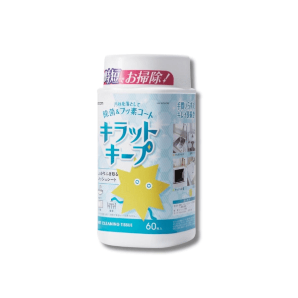 ELECOM - 日本製 滅菌防污清潔濕紙巾-60片｜防止污垢重新黏附｜消毒液去污｜氟塗層｜省時省力