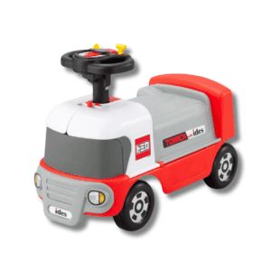 ides - TOMICA 2合1駕駛玩具學步車-紅色｜多功能滑行車｜停車場玩具｜不傷地板｜音樂｜騎乘玩具車｜方向盤｜小汽車