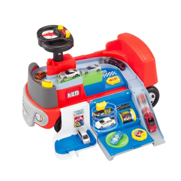 ides - TOMICA 2合1駕駛玩具學步車-紅色｜多功能滑行車｜停車場玩具｜不傷地板｜音樂｜騎乘玩具車｜方向盤｜小汽車 - Image 3