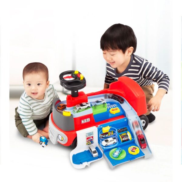 ides - TOMICA 2合1駕駛玩具學步車-紅色｜多功能滑行車｜停車場玩具｜不傷地板｜音樂｜騎乘玩具車｜方向盤｜小汽車 - Image 4