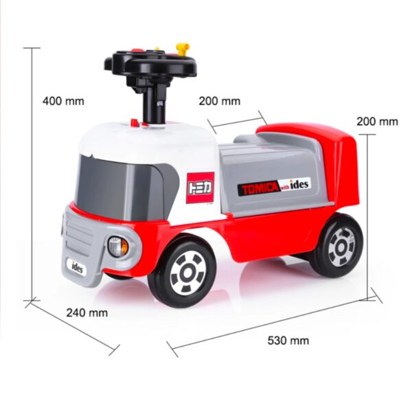 ides - TOMICA 2合1駕駛玩具學步車-紅色｜多功能滑行車｜停車場玩具｜不傷地板｜音樂｜騎乘玩具車｜方向盤｜小汽車 - Image 8