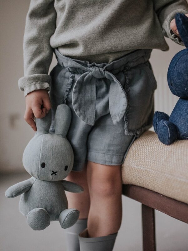 BON TON TOYS「Miffy / Snuffy」坐姿淺色水洗牛仔布公仔 - Image 5