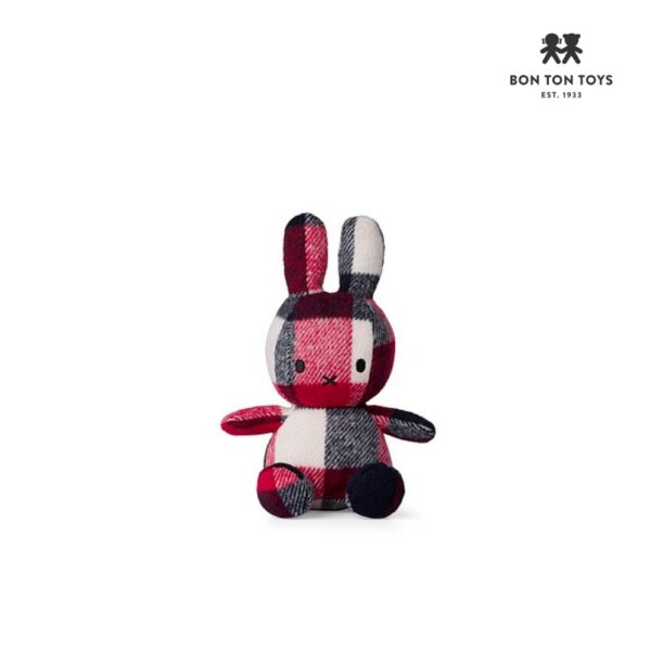 BON TON TOYS - 正品 「Miffy / Snuffy」 紅藍格紋公仔｜米菲兔填充玩偶 - Image 2