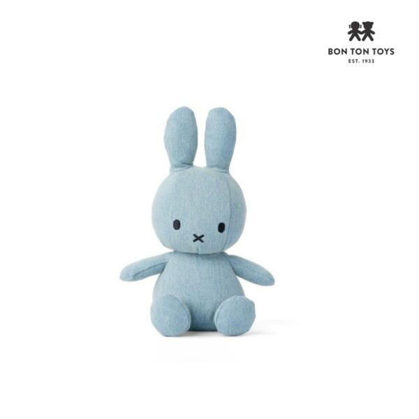 BON TON TOYS「Miffy / Snuffy」坐姿淺色水洗牛仔布公仔 - Image 2