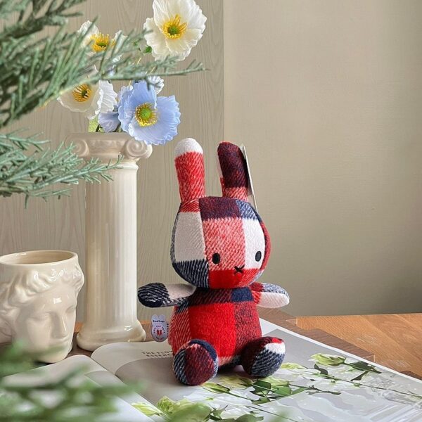 BON TON TOYS - 正品 「Miffy / Snuffy」 紅藍格紋公仔｜米菲兔填充玩偶 - Image 5