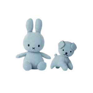 BON TON TOYS「Miffy / Snuffy」坐姿淺色水洗牛仔布公仔