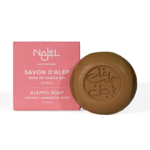NAJEL 5%月桂油 有機大馬士革玫瑰 阿勒坡手工古皂 100g (所有膚質適用)