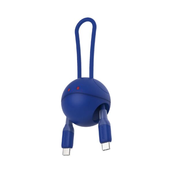 Momax PIN POP Find My全球定位器 Haro 哈囉-藍 | 附有 USB-C 便攜充電線