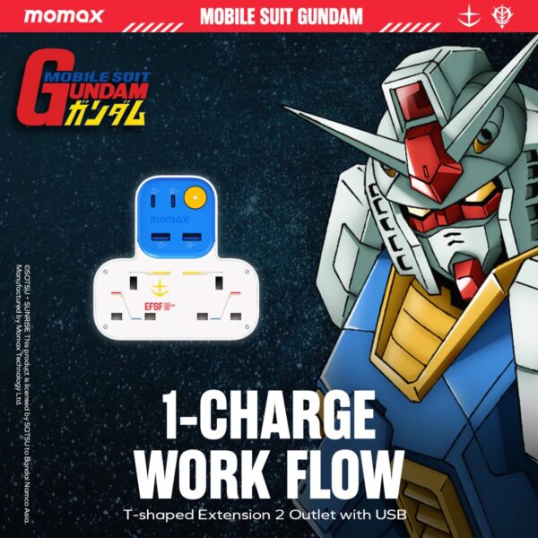 Momax 1-Charge Work Flow USB + 2口T型插座 - Image 4